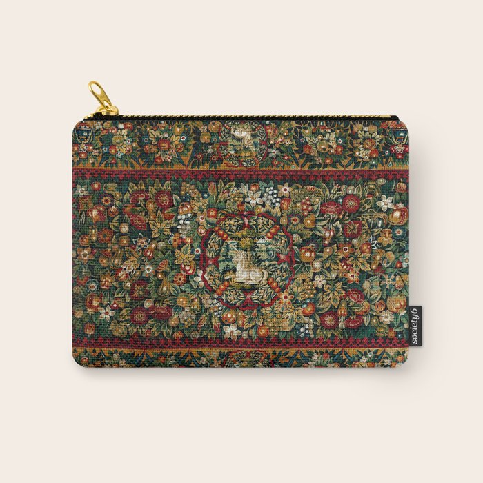 Medieval Unicorn Midnight Floral Garden Carry All Pouch Gallery Image 1