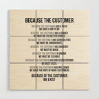 Because The Customer We Exist, Office Decor, Office Wall Art, Office Art, Office Gifts Wood Wall Art Gallery Image 1