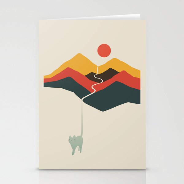 Cat Landscape 149 Stationery Card Gallery Image 1