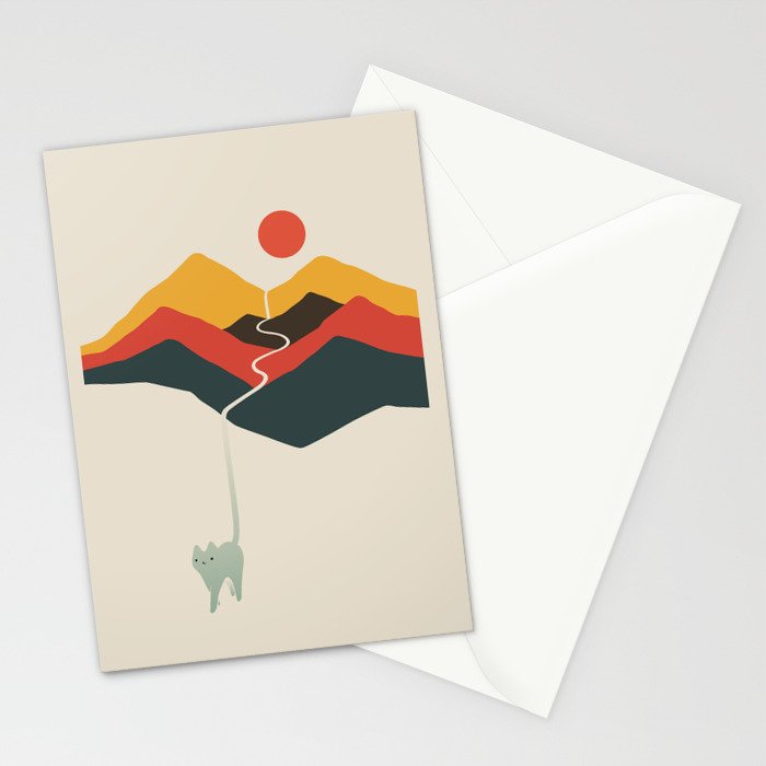 Cat Landscape 149 Stationery Card Gallery Image 2