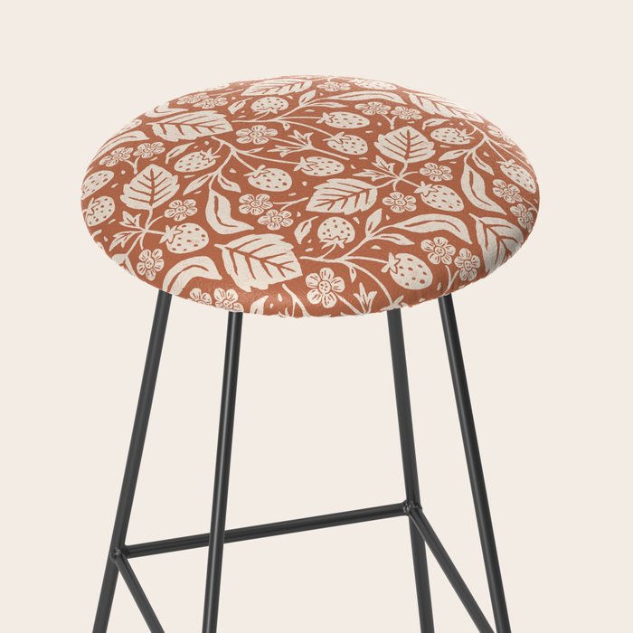 Block Print Strawberry Garden Stool Gallery Image 2