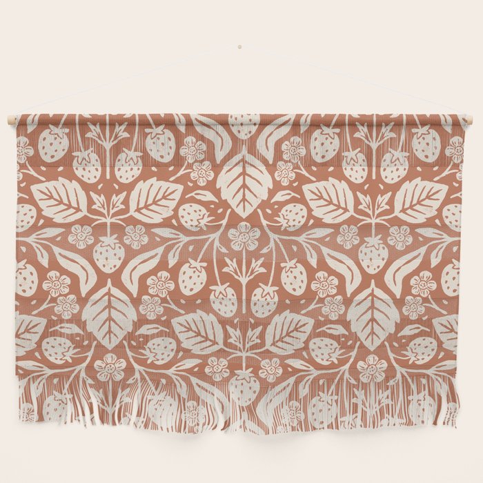 Block Print Strawberry Garden Wall Hanging Gallery Image 1