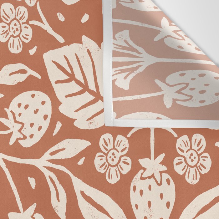 Block Print Strawberry Garden Wall Tapestry Gallery Image 3