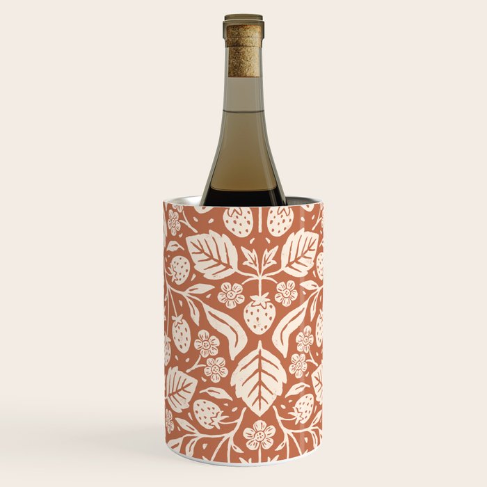 Block Print Strawberry Garden Wine Chiller Gallery Image 3