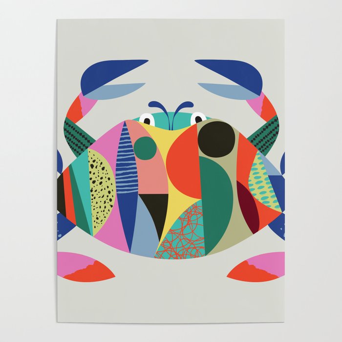 Mid Century Crab Poster Gallery Image 1