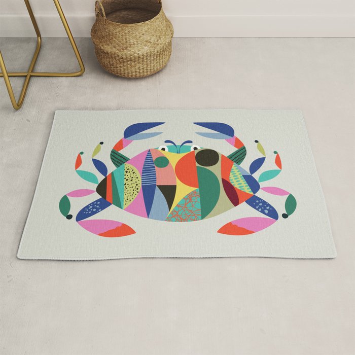 Mid Century Crab Rug Gallery Image 1