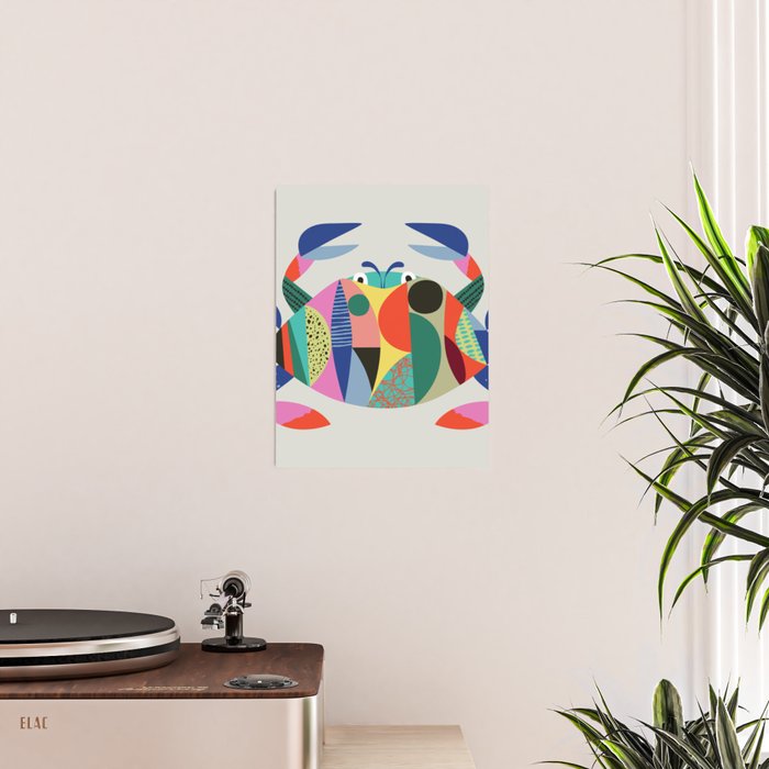 Mid Century Crab Poster Gallery Image 2