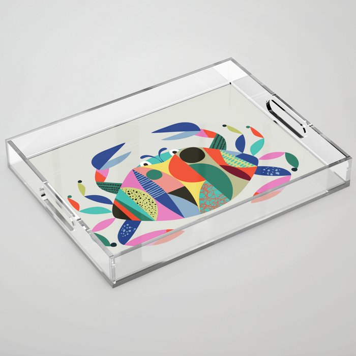Mid Century Crab Acrylic Tray Gallery Image 1