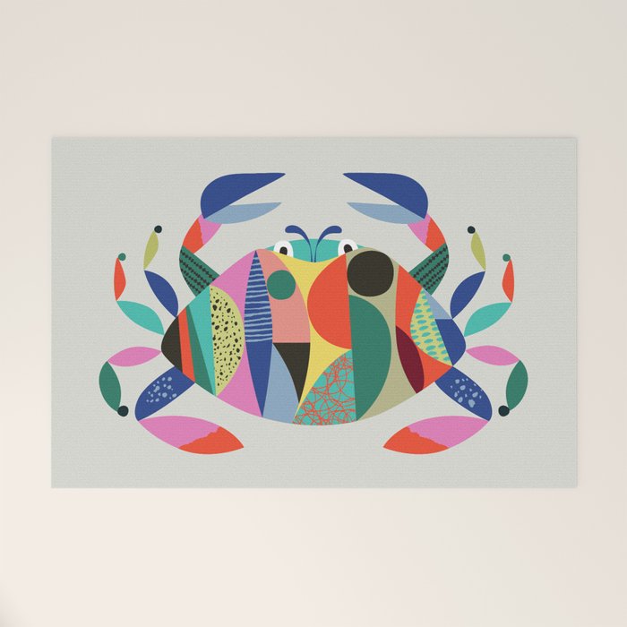 Mid Century Crab Welcome Mat Gallery Image 1