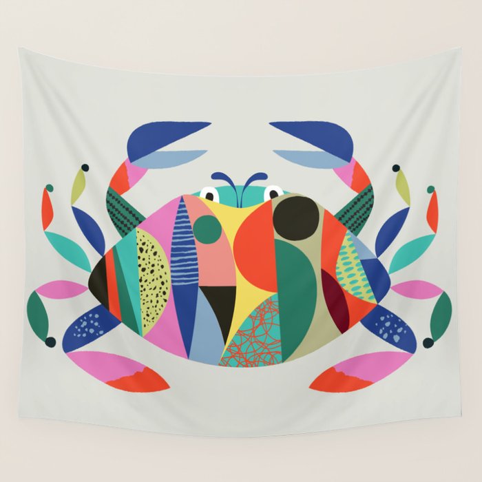 Mid Century Crab Wall Tapestry Gallery Image 1