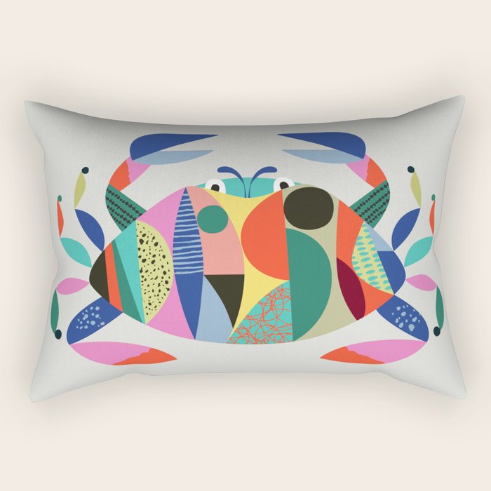 Mid Century Crab Rectangular Pillow Gallery Image 2