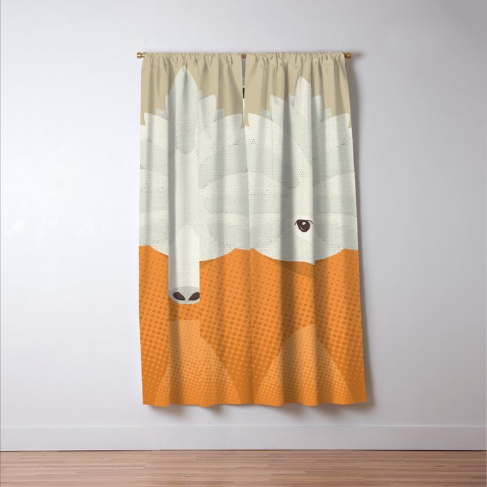 Whimsy Echidna, Animal Portrait Window Curtain Gallery Image 3