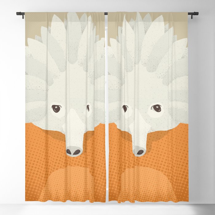 Whimsy Echidna, Animal Portrait Window Curtain Gallery Image 1