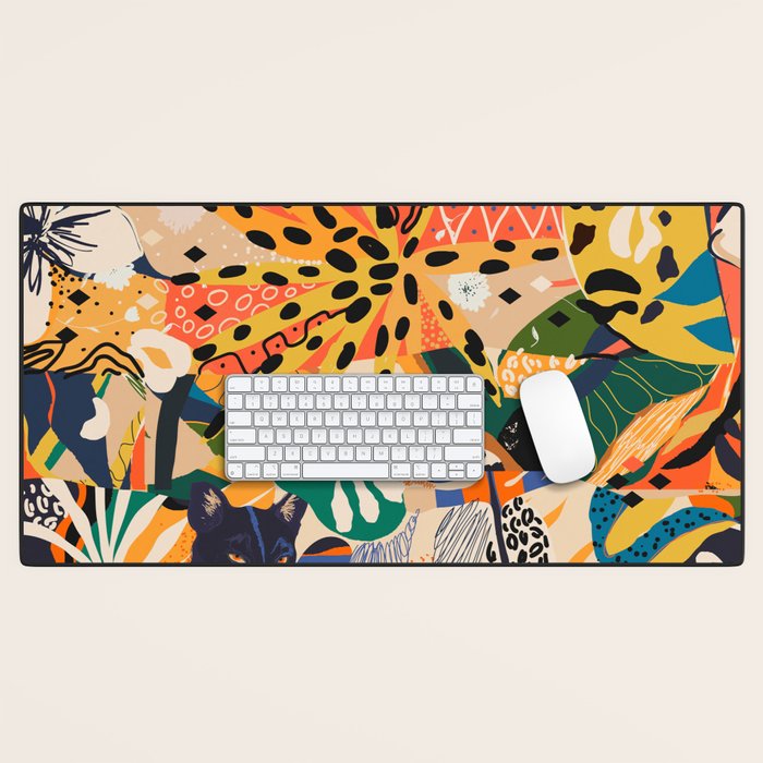 POP COLLAGE 01: Wild Edition Desk Mat Gallery Image 1