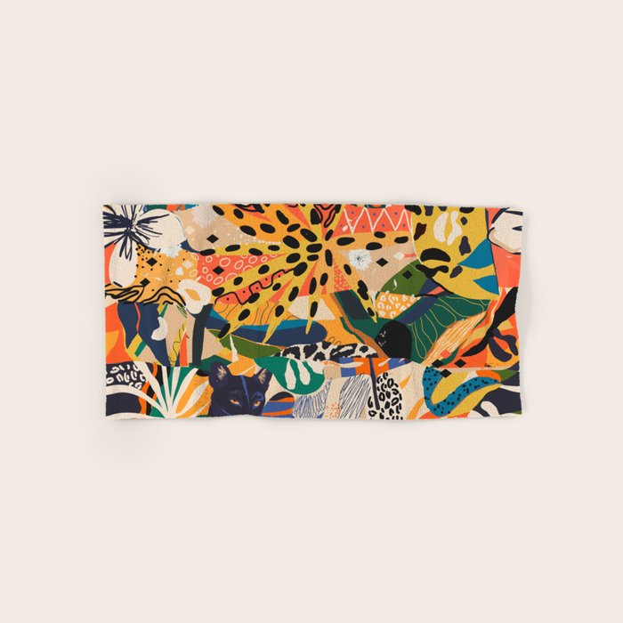 POP COLLAGE 01: Wild Edition Bath Towel Gallery Image 1