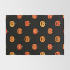 Halloween jack o lantern pumpkin art pattern Rug Gallery Image 2