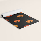 Halloween jack o lantern pumpkin art pattern Yoga Mat Gallery Image 2