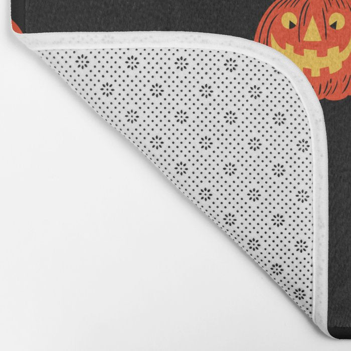 Halloween jack o lantern pumpkin art pattern Bath Mat Gallery Image 2