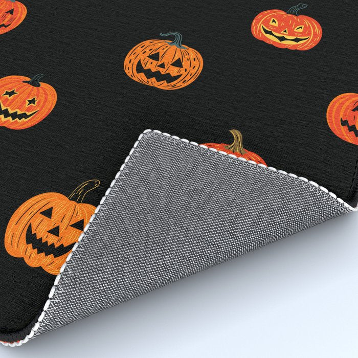Halloween jack o lantern pumpkin art pattern Rug Gallery Image 4
