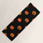 Halloween jack o lantern pumpkin art pattern Yoga Mat Gallery Image 1