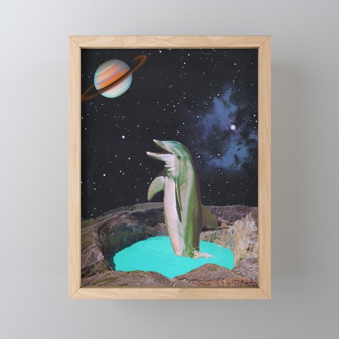Planet Dolphin Mini Art Print Gallery Image 1