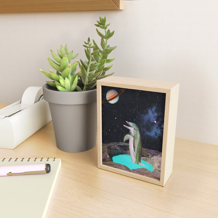Planet Dolphin Mini Art Print Gallery Image 2