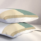 Halfmoon Colorblocks Composition - Gold Green Pillow Sham Gallery Image 3