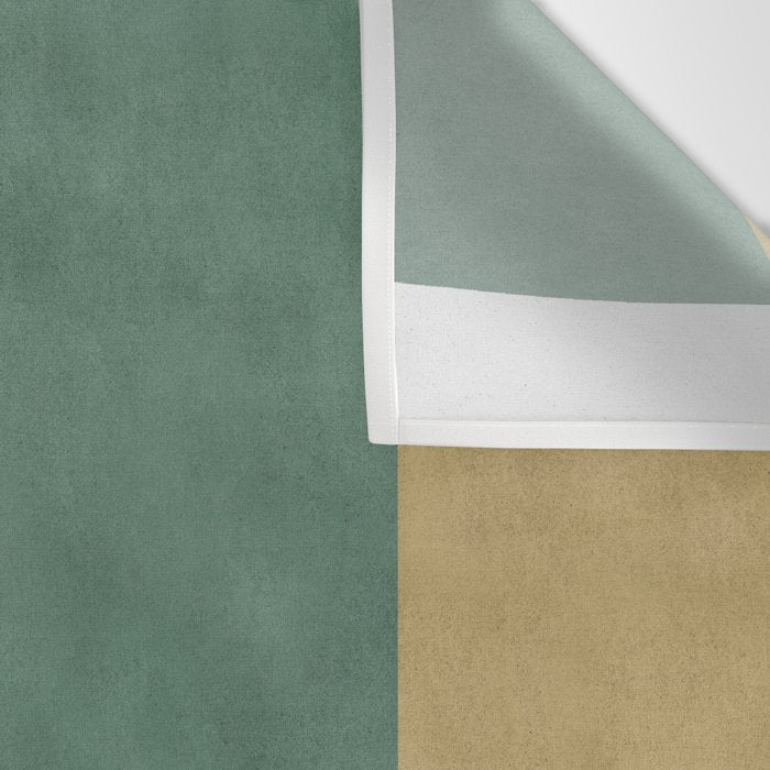 Halfmoon Colorblocks Composition - Gold Green Wall Tapestry Gallery Image 3