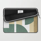 Halfmoon Colorblocks Composition - Gold Green Laptop Sleeve Gallery Image 2
