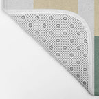 Halfmoon Colorblocks Composition - Gold Green Bath Mat Gallery Image 2