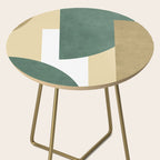 Halfmoon Colorblocks Composition - Gold Green Side Table Gallery Image 2