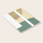 Halfmoon Colorblocks Composition - Gold Green Notebook Gallery Image 3