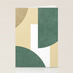 Halfmoon Colorblocks Composition - Gold Green Stationery Card Gallery Image 2