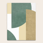 Halfmoon Colorblocks Composition - Gold Green Notebook Gallery Image 4