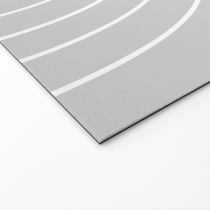 Minimal Arch XLVI Light Grey Modern Geometric Lines Welcome Mat Gallery Image 2