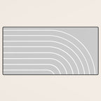 Minimal Arch XLVI Light Grey Modern Geometric Lines Desk Mat Gallery Image 3