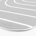 Minimal Arch XLVI Light Grey Modern Geometric Lines Bath Mat Gallery Image 3