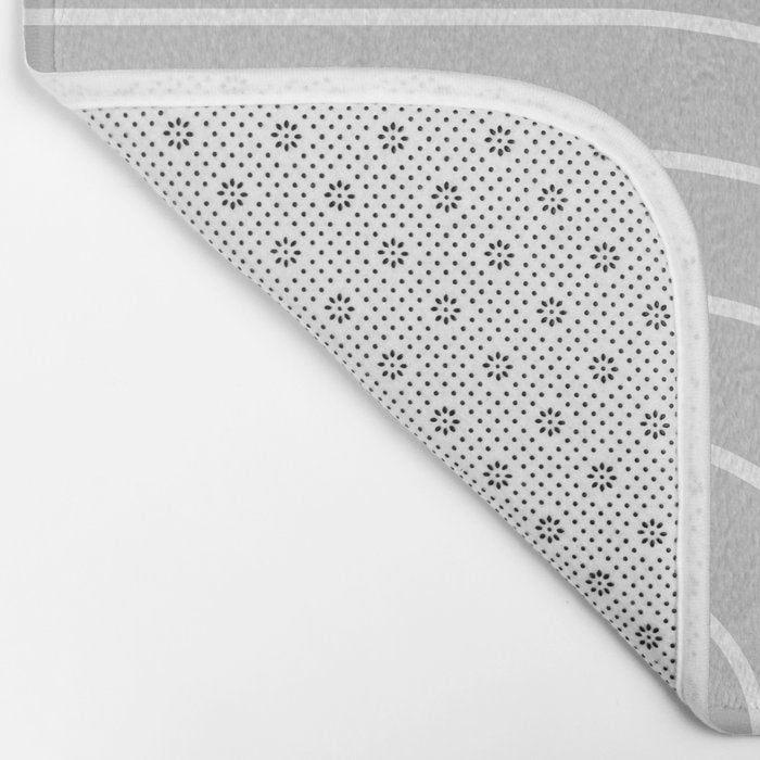 Minimal Arch XLVI Light Grey Modern Geometric Lines Bath Mat Gallery Image 2