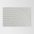 Minimal Arch XLVI Light Grey Modern Geometric Lines Rug Gallery Image 2