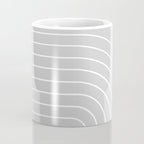 Minimal Arch XLVI Light Grey Modern Geometric Lines Coffee Mug Gallery Image 4