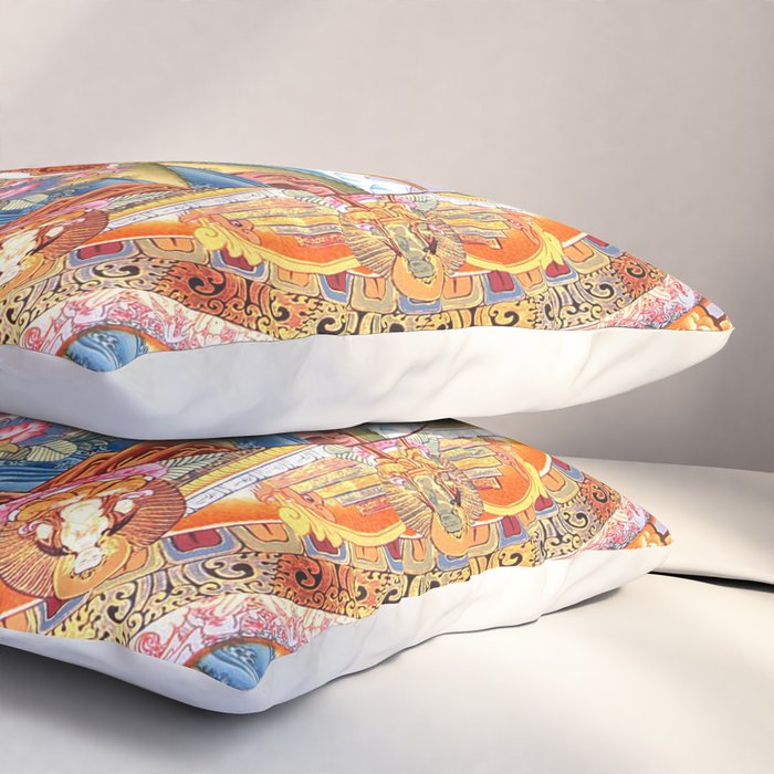 White Tara Mandala Buddhist Thangka Pillow Sham Gallery Image 3
