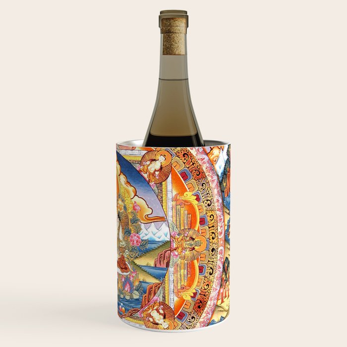 White Tara Mandala Buddhist Thangka Wine Chiller Gallery Image 3