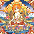 White Tara Mandala Buddhist Thangka Coffee Mug Gallery Image 2
