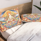 White Tara Mandala Buddhist Thangka Pillow Sham Gallery Image 2