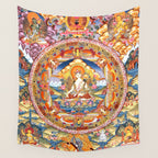 White Tara Mandala Buddhist Thangka Wall Tapestry Gallery Image 4