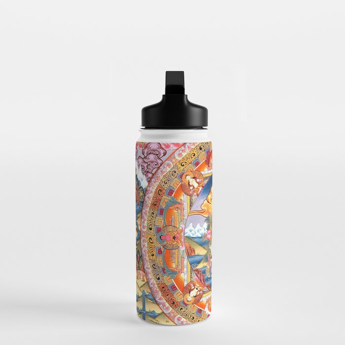 White Tara Mandala Buddhist Thangka Water Bottle Gallery Image 3