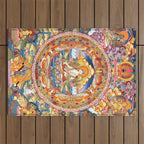 White Tara Mandala Buddhist Thangka Outdoor Rug Gallery Image 1