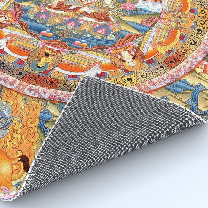 White Tara Mandala Buddhist Thangka Rug Gallery Image 4