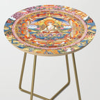 White Tara Mandala Buddhist Thangka Side Table Gallery Image 2