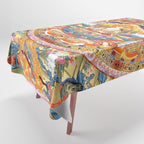 White Tara Mandala Buddhist Thangka Tablecloth Gallery Image 1